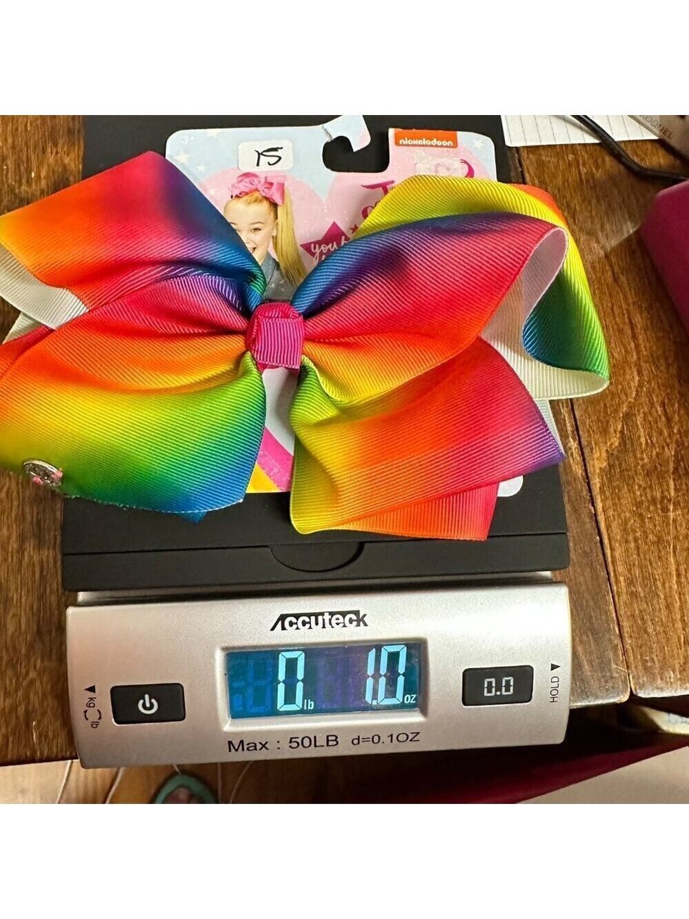 JoJo Siwa Signature Rainbow Hair Bow 7" Large Cheer Accessory Girl Gift - Picture 7 of 7
